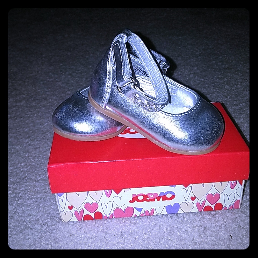 Baby Girl Silver Dress Shoes